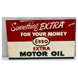 Esso Double-Sided Metal Motor Oil Sign, Dated 1952