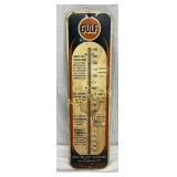 Gulf Oil Advertising Thermometer Featuring No-Nox