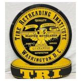 29×35 Die-Cut Metal Sign for Tire Retreading Insti