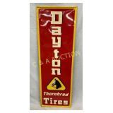 Vertical Embossed Dayton Thorobred Sign 18x54