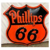 Phillips 66 48-Inch Porcelain Shield Neon Sign