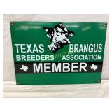 Porcelain Texas Breeders Member Sign 20x14