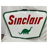 7´ x 5´ Porcelain Sinclair Dino Sign with Frame
