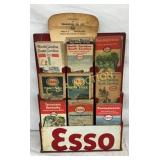 Esso Early Maps Store Display with Metal Rack and