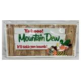 35 x 17" Original Embossed Mountain Dew Sign