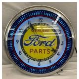 20-Inch Neon Ford Spinner Clock