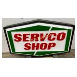 58 x 36-Inch Lighted Servco Shop Sign