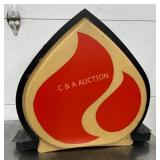 28 x 26-Inch Lighted Flame American Sign