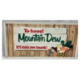 Original 1966 Mountain Dew Embossed Metal Sign, 35