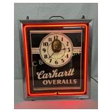 Carhartt Overalls Neon Advertising Clock by Neon P