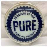 Pure Oil Company Double-Sided Milk Glass Gas Pump