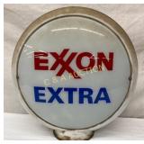 Exxon Extra Gas Pump Globe with 13-Inch Glass Lens