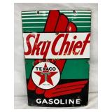 1951 Single-Sided Porcelain Texaco Sky Chief