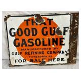 22 x 18 Porcelain Good Gulf Gasoline