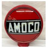 Amoco Gasoline Advertising Globe with 13-Inch Glas