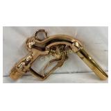Polished Brass Gas Pump Nozzle with Visible Mecham