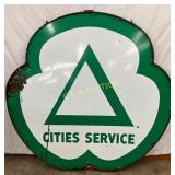 6ft. Porcelain Cities Service Sign, 1965