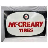 1978 McCreary Tires Metal Advertising Sign 48x30