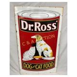 Porcelain Dr. Ross Dog And Cat Food Sign 36x60