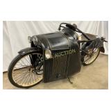 Early Vintage Covered Motorcycle with Side Enclose