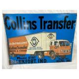 Collins Transfer 24 x 18 Metal Sign Featuring Movi