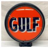 Gulf Gasoline Advertising Globe with 13-Inch Glass