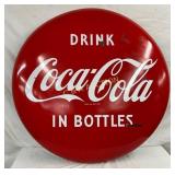 48-Inch Porcelain Coca-Cola Button Sign