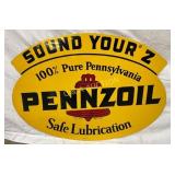 1959 Pennzoil Double-Sided Swinger Sign, 31 x 22 1