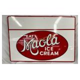 58×40 Embossed Maola Ice Cream Metal Advertising S