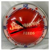 Supersweet Feeds Illuminated Double Bubble Clock