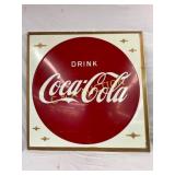 45 1/2-Inch Embossed Coca-Cola Advertising Sign