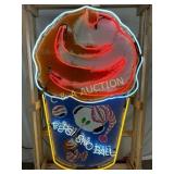Large Neon Pepsi Sno Ball Advertising Sign