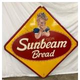 63 1/2-Inch Embossed Sunbeam Bread Advertising Sig