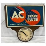 21 x 21 AC Spark Plugs Advertising Clock with Cora
