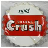 19-Inch Orange Crush Embossed Convex Cap Sign