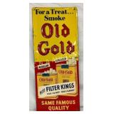 14´´ x 33´´ Old Gold Cigarettes Self-Framed Emboss