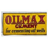 Oilmax Cement Embossed Metal Advertising Sign, 27´