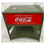 32 x 34 Coca-Cola Glasscock Ice Chest with Red and