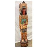 6 1/2 Foot Hand-Carved and Painted Wooden Store In