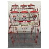 Original Six Jar Lance Rack with Glass Jars and Me