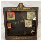 Paris Garters Advertising Display Case With Origin