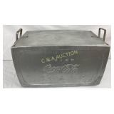 Vintage Emb Aluminum Coca-Cola Cooler, 23 x 13.5