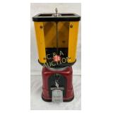 Mid-20th Century Red and Yellow Coin-Operated Gumb
