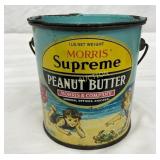 1-Pound Morris Supreme Peanut Butter Tin with Lith