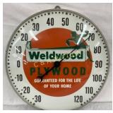 12-Inch Weldwood Plywood Advertising Thermometer b