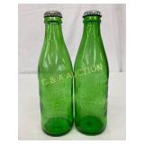 Pair  Embossed 10 oz Mountain Dew Bottles