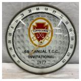 12-Inch Tippecanoe Golf-Themed Metal Wall Thermome