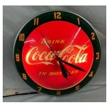 Coca-Cola Double Bubble Illuminated Clock