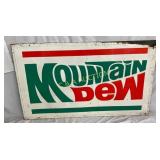5´ x 3´ Embossed Metal Mountain Dew Advertising Si