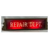 22-Inch Repair Department Light-Up Sign with Decor